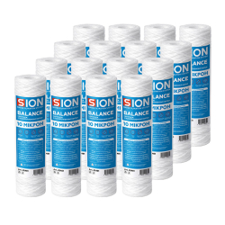 Комплект картриджів з поліпропіленової нитки Sion 2.5”x10” 10 мкм - 24 шт