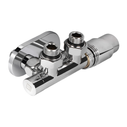 Комплект дизайн кранов с термоголовкой Ideale Duo 1/2”x1/2” хром