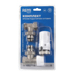 Комплект кранов радиаторных угловых REMI 1/2”