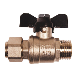 Кран шаровый с накидной гайкой прямой Remi 1/2”