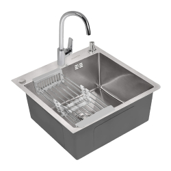 Комплект кухонная мойка Britc HM HS5050+ смеситель Janedo JD-E104-5