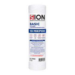 Картридж з поліпропіленової нитки Sion BASIC 2.5”x10”, 10 мкм