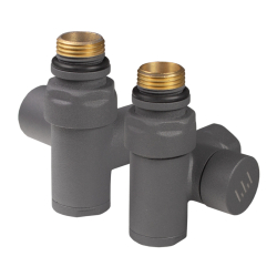 УЦЕНКА! Комплект дизайн кранов под ТЭН Ideale 1/2”x1/2” антрацит