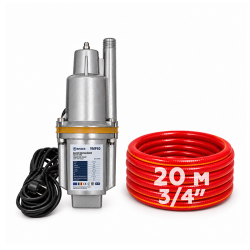 Вибрационный насос Fermier VMP 60, верхний забор, 0.22 кВт + шланг для полива SmartFlex 3/4” 20 м