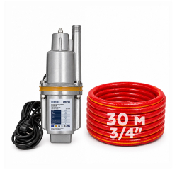 Вибрационный насос Fermier VMP 60, верхний забор, 0.22 кВт + шланг для полива SmartFlex 3/4” 30 м