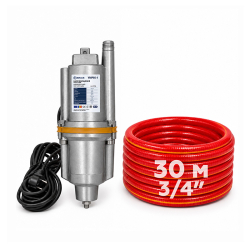 Вибрационный насос Fermier VMP 60-1, нижний забор, 0.22 кВт + шланг для поливу SmartFlex 3/4” 30 м